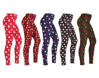 Christmas Leggings, Women's Ultra Soft Festive Leggings, Assorted Holiday And Winter Patterns, Athletic Leggings, Holiday Gifts For Her