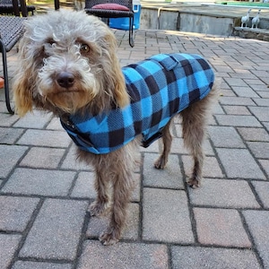 Fashionable Plaid Dog Jacket, Cute Pet Clothing, Comfy Dog Winter Coat, Pet Vest, Warm Dog Jacket, Dog lover Gift