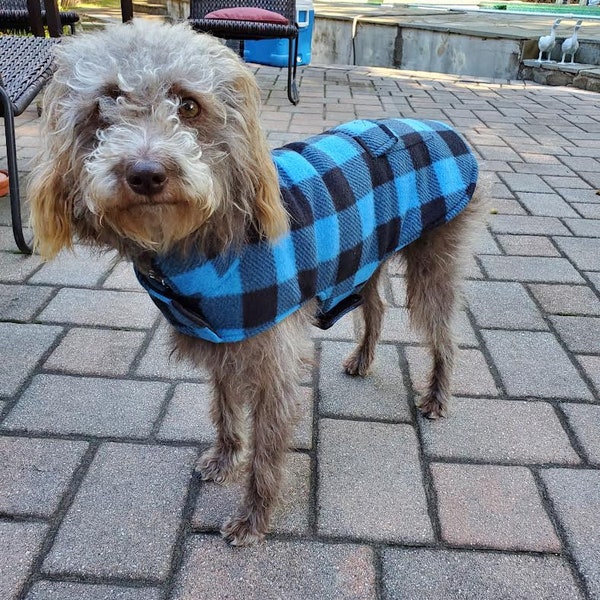 Fashionable Plaid Dog Jacket, Cute Pet Clothing, Comfy Dog Winter Coat, Pet Vest, Warm Dog Jacket, Dog lover Gift