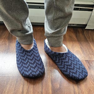 Comfortabele herenslippersokken, zachte zool, geïsoleerde huisschoenen met imitatiebont, loungeslippers