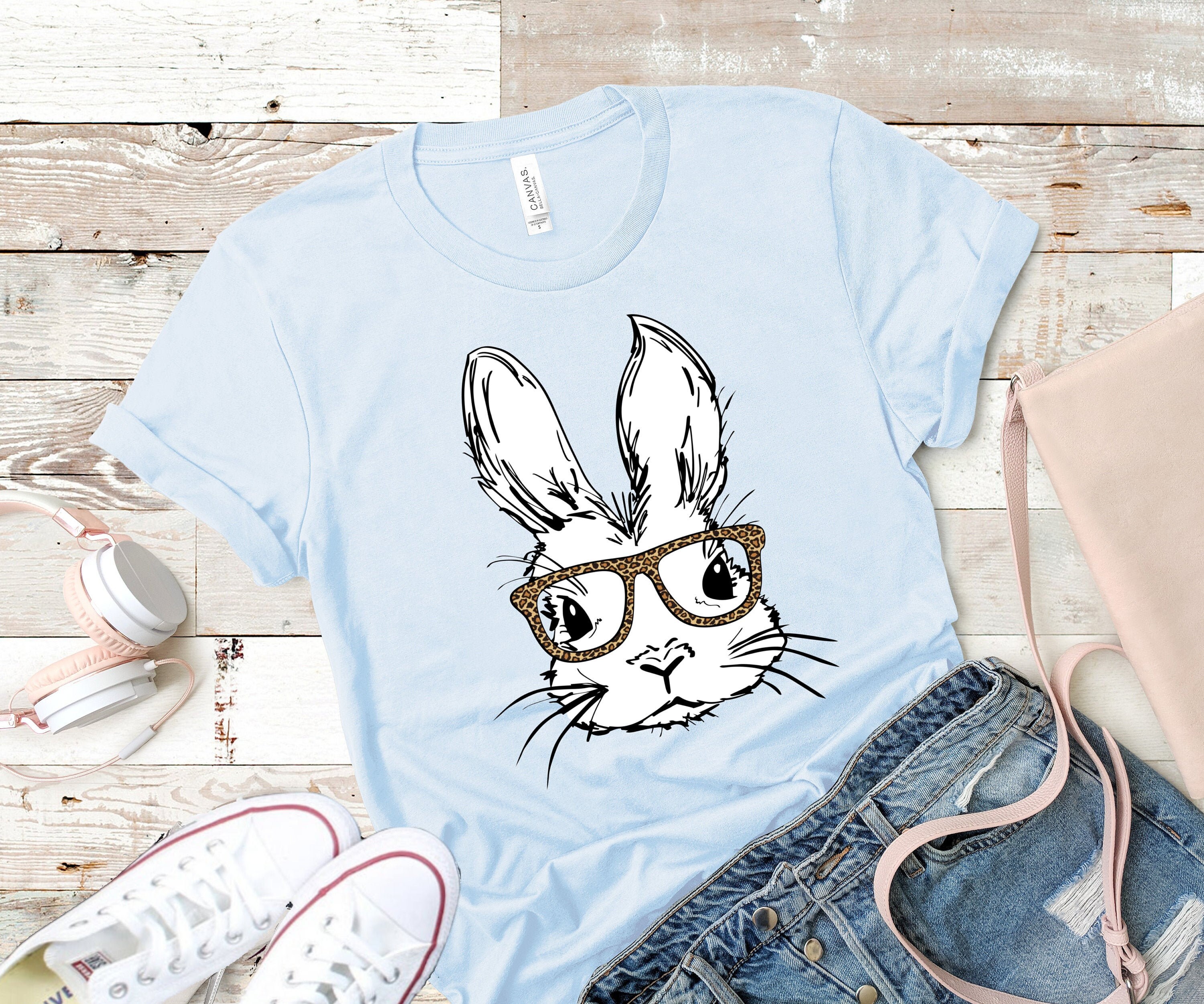 Women's Easter Shirt Womens Spring Shirt Hipster Bunny | Etsy