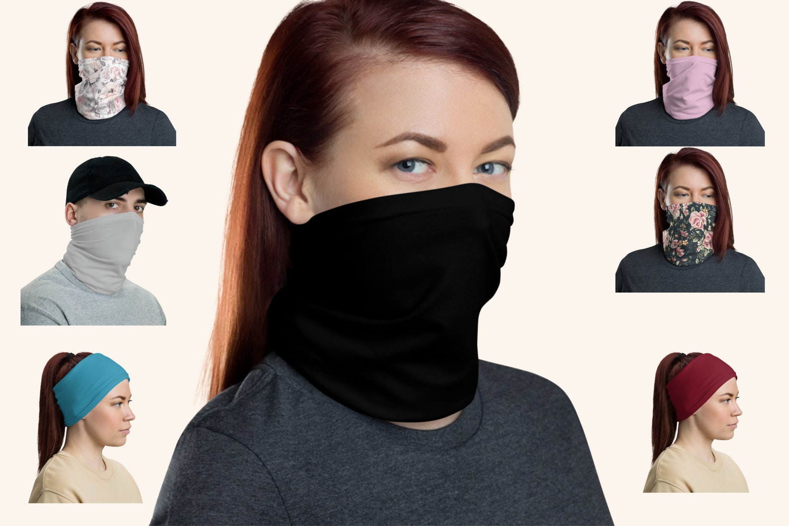 Pullover Mask Face Sleeve Multifunctional UNISEX Covering Etsy