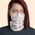 Floral Face Mask, Breathable Face Masks Adult , Neck Gaiter, Fashion Washable Face Mask Washable, Reusable Mask Dust Mask, Floral Headband