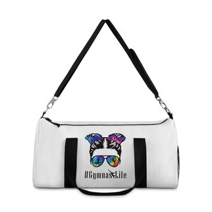 Gymnastic, Gymnast Life, White Duffel Bag