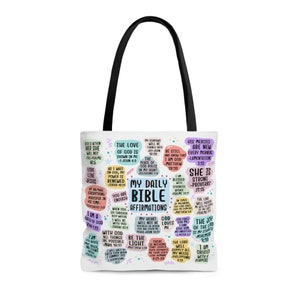 Bible Affirmations, Tote Bag