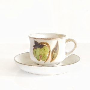 Denby(England)”Troubadour” cup and saucer duos (x5) sold individually