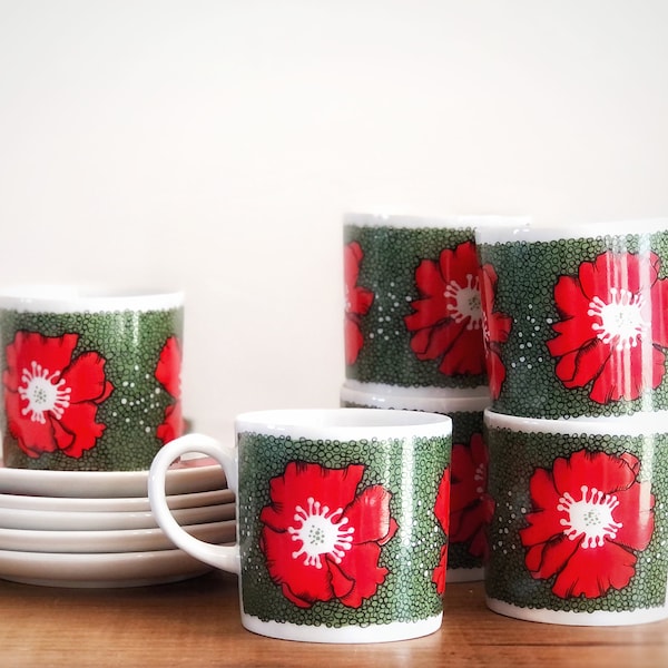 Westminster(Australia)mid century tea cups and saucers set(x6)