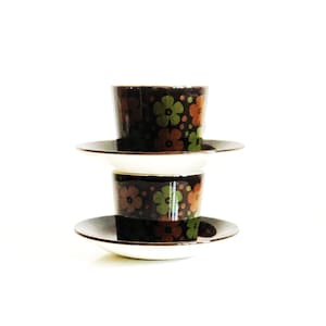 Crown Lynn(New Zealand) vintage cup duos(x2)
