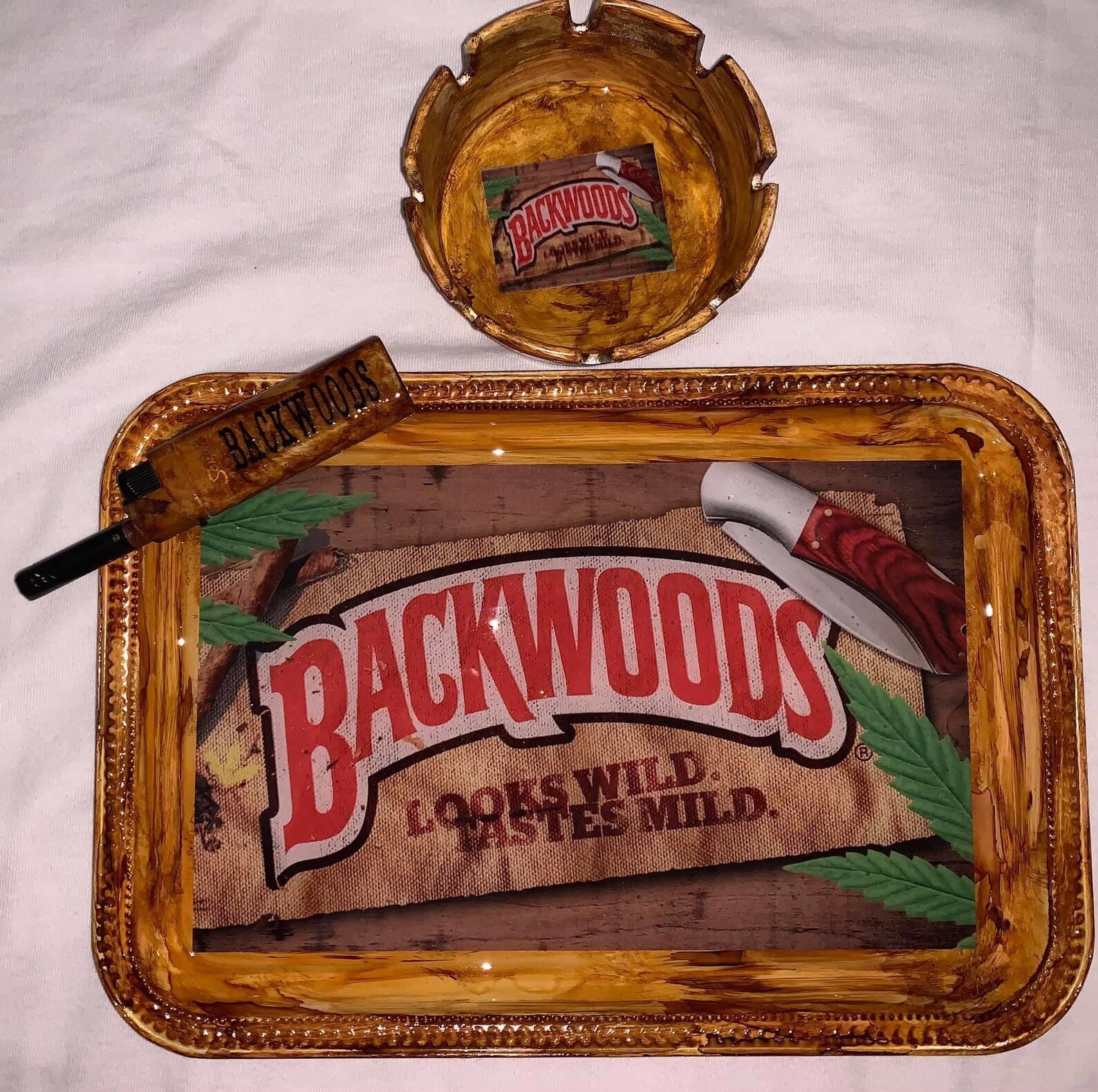 Backwoods Rolling Tray Set Etsy