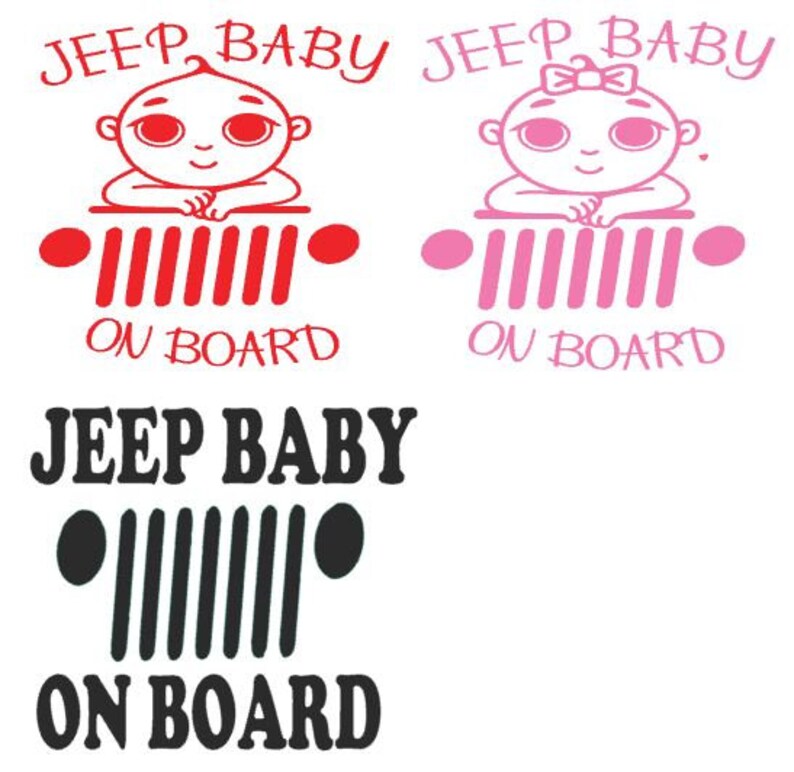 JEEP BABY on Board decals for cars Jeep Wrangler Jeep Etsy