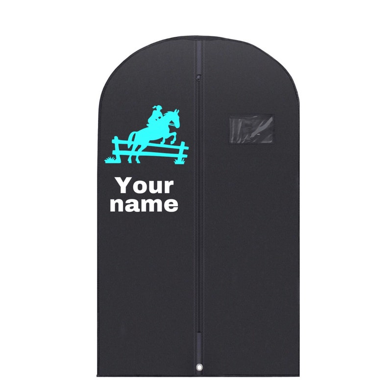 Personalized Equestrian BLACK garment bag show clothes bag Etsy