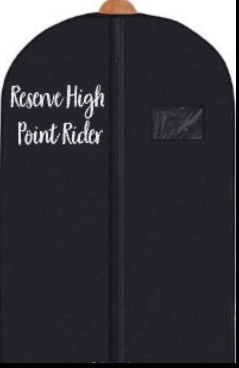 Personalized Equestrian BLACK garment bag show clothes bag Etsy