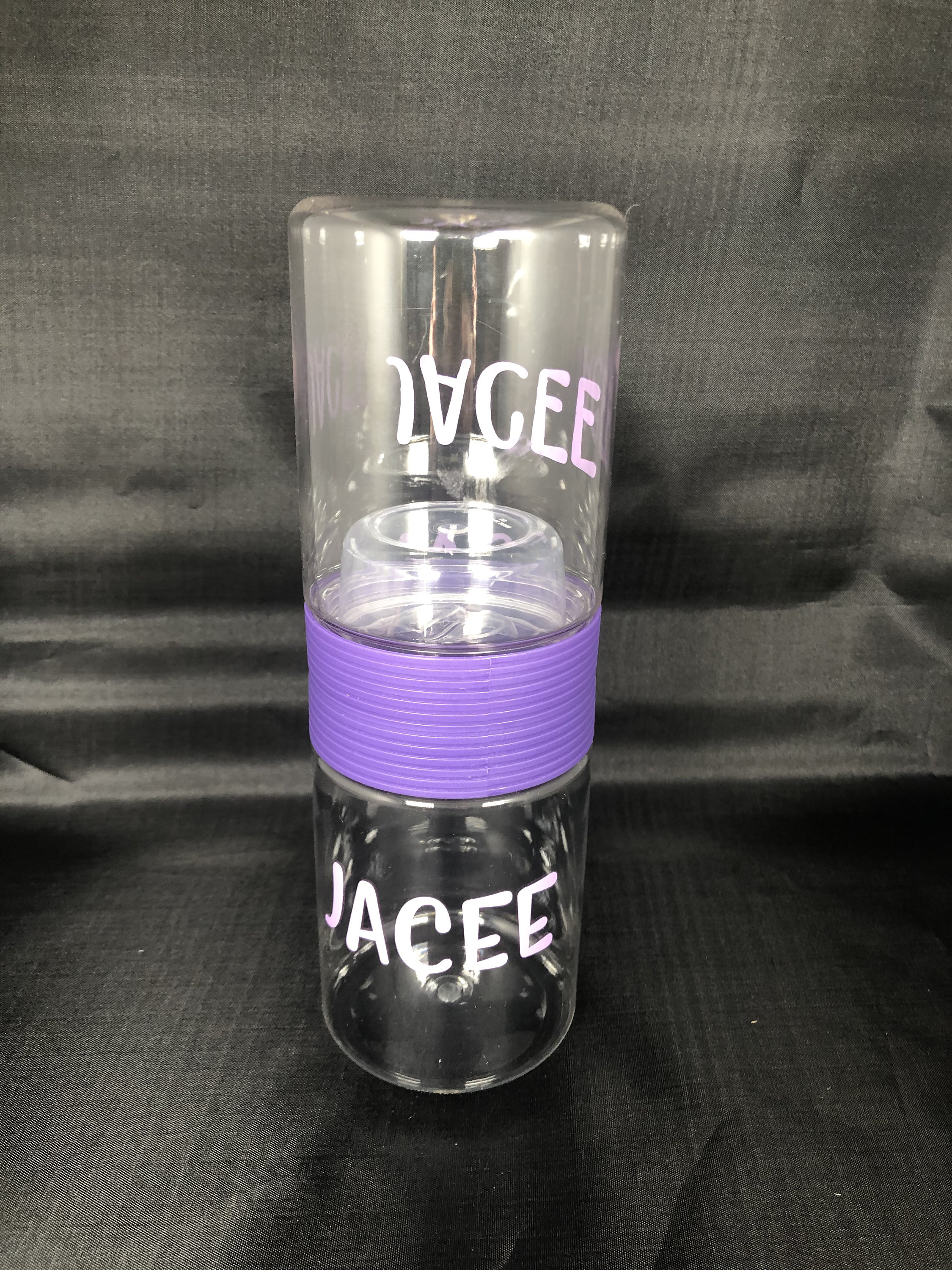 PERSONALIZED snack tower holder Holds two different snacks. Etsy