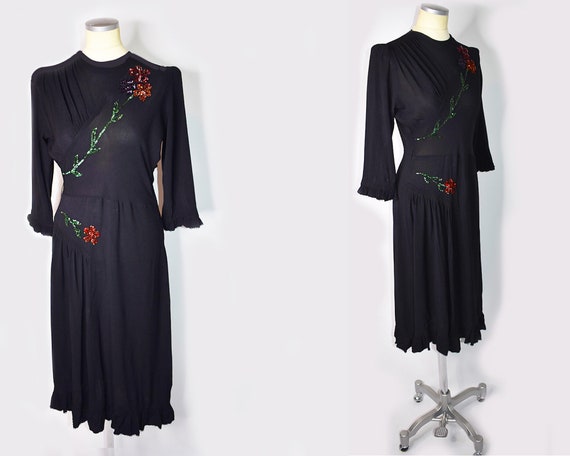 1940’s Era World War II Dress | 1940’s Dress | Vin