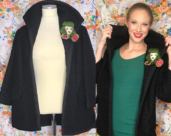 Textured Vintage Early 1960s Lilli Ann Coat -- Tex