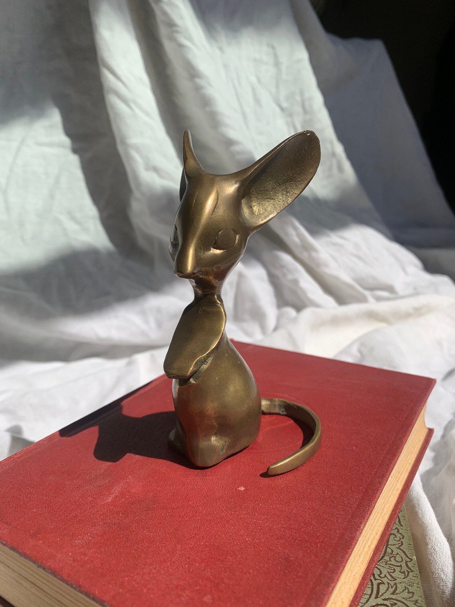 Vintage brass mouse statue brass mouse figurine brass mouse Etsy