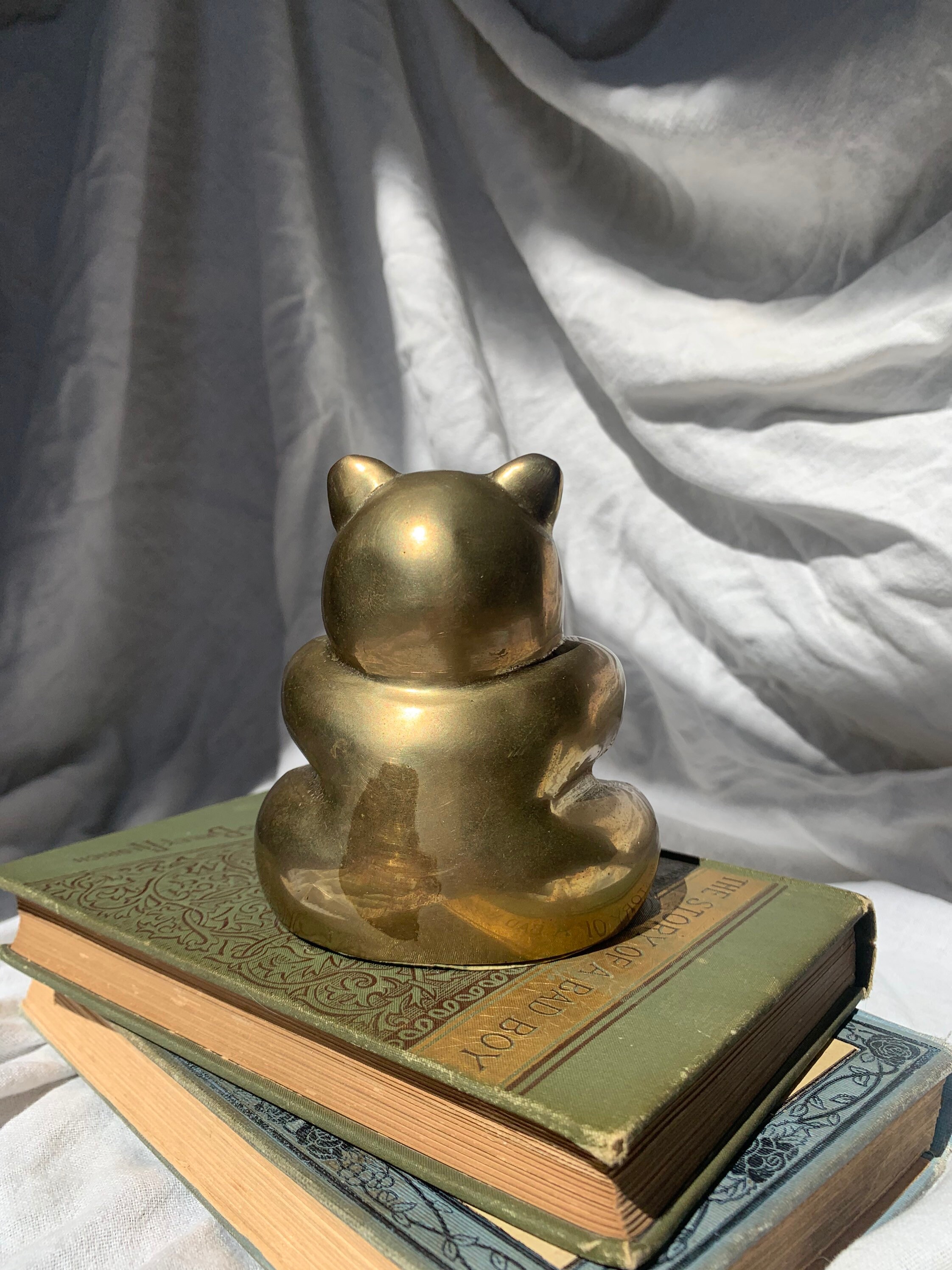 Vintage brass bear statue brass teddy bear statue brass Etsy