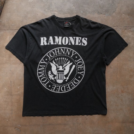 Buy Vintage Y2K the Ramones T-shirt Size XL Band Tee Black Punk 
