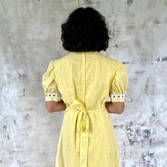 Vintage 70s Yellow Maxi Dress - image 7