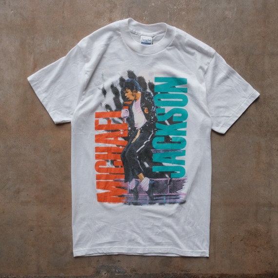 Vintage 80s Michael Jackson T-shirt Size S 1989 B… - image 1