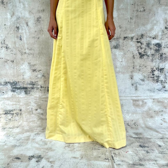 Vintage 70s Yellow Maxi Dress - image 3