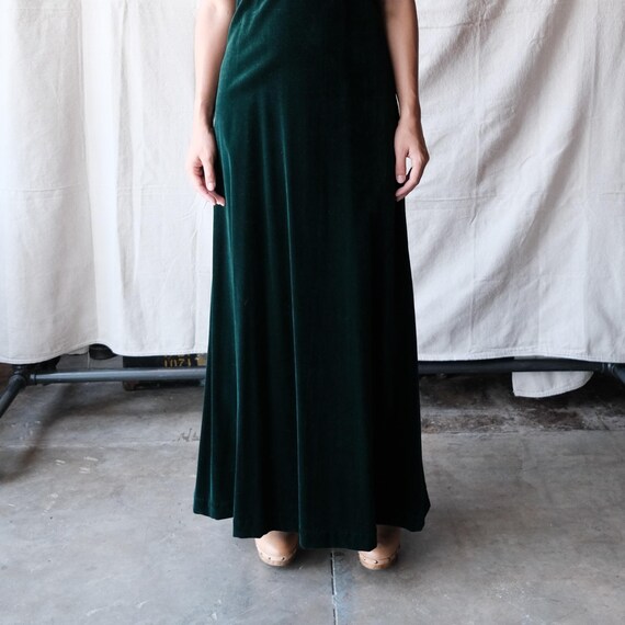 Vintage 1960's Gunne Sax Black Label Green Velvet… - image 2
