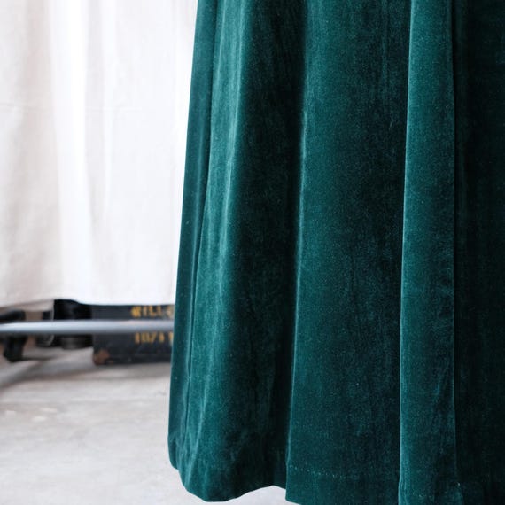 Vintage 1960's Gunne Sax Black Label Green Velvet… - image 9