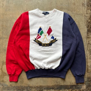 Vintage 80s Polo Cross Flags Sweatshirt - Etsy Australia