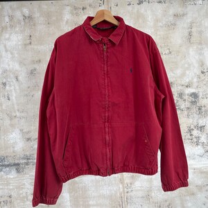 Vintage Polo Ralph Lauren Harrington Jacket Size Medium Red - Etsy
