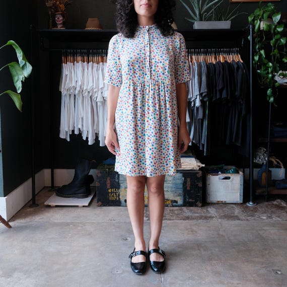 ワンピース Saint Laurent DRESS (729749Y5G98 5762) 刺繍ドット フレアワンピース｜JENNE(ジェンヌ)公式通販：パリ