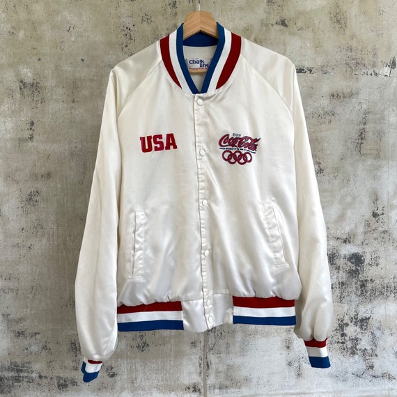 Vintage USA Olympics Chalk Line Jacket Size XL 19… - image 1