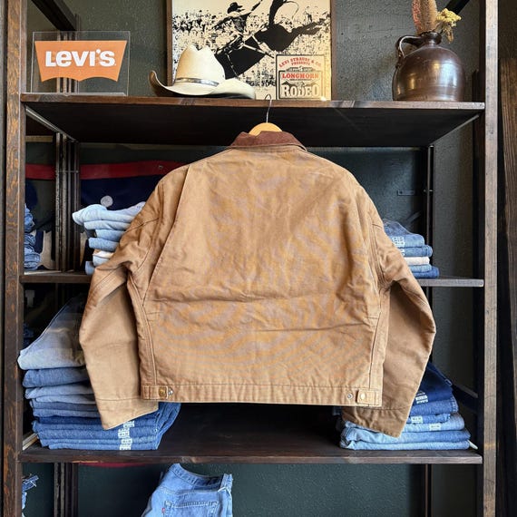 Vintage J01 BRN Carhartt Detroit Jacket Size XXL Brown Tan