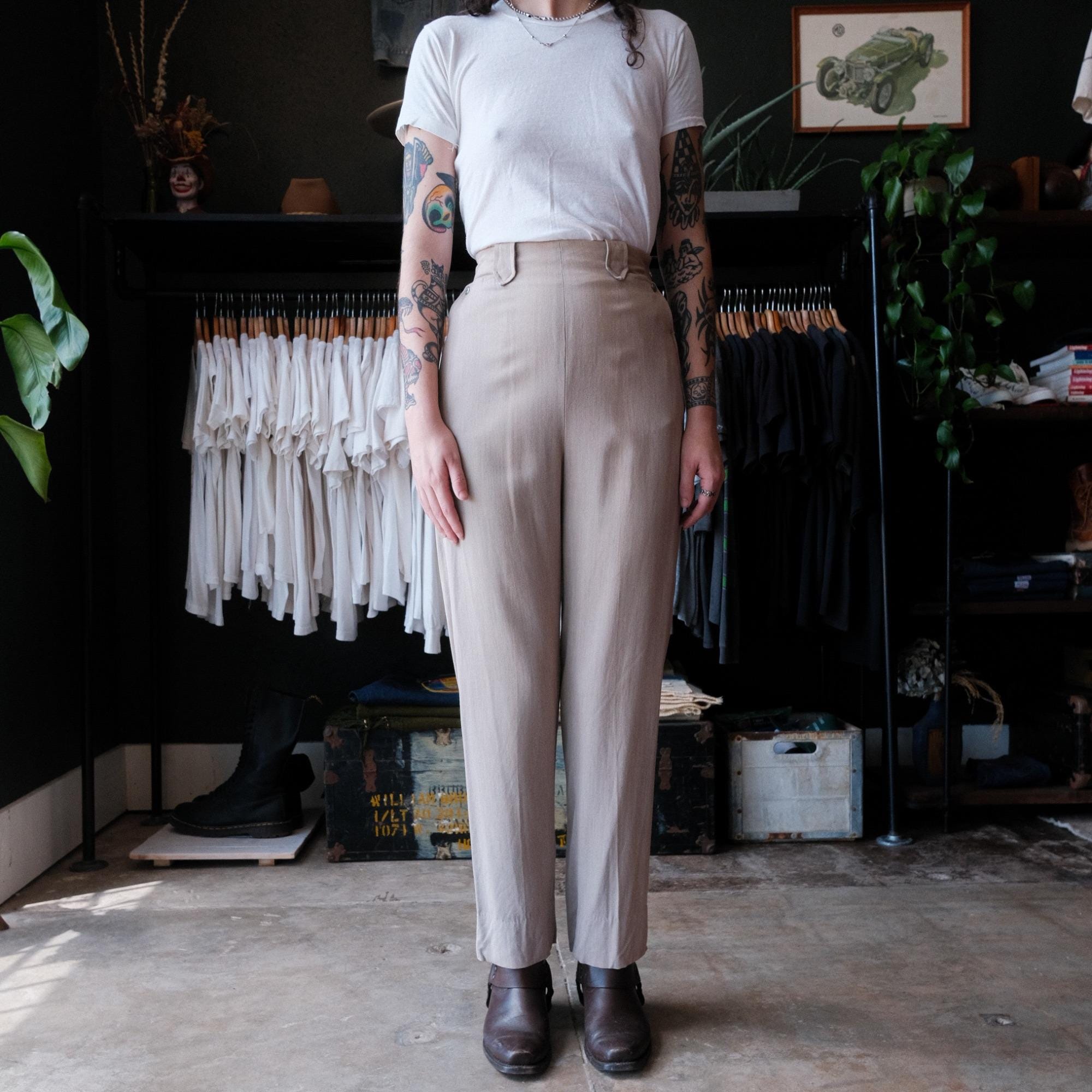 切*根様 50S H BAR C western wide slacks vin 1950s H Bar C Western Pants (as is) – Rizzo's