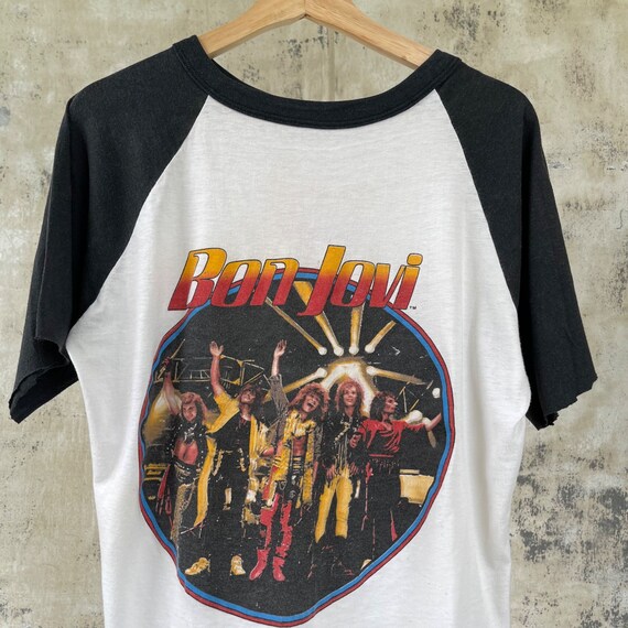 Vintage Bon Jovi Raglan T-shirt Size M Slippery W… - image 3