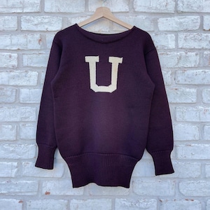 Suéter universitario vintage Lowe & Campbell Athletic Goods de los años 30