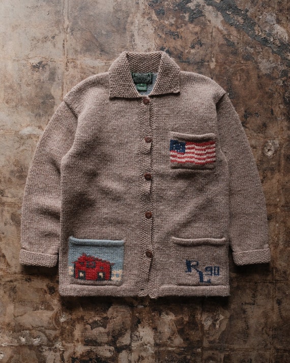 Vintage 90s Ralph Lauren Polo Country Cardigan Si… - image 2