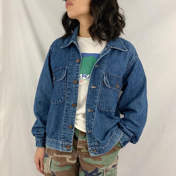 Vintage 60s Yorke Sportswear Blue Denim Jean Jacke