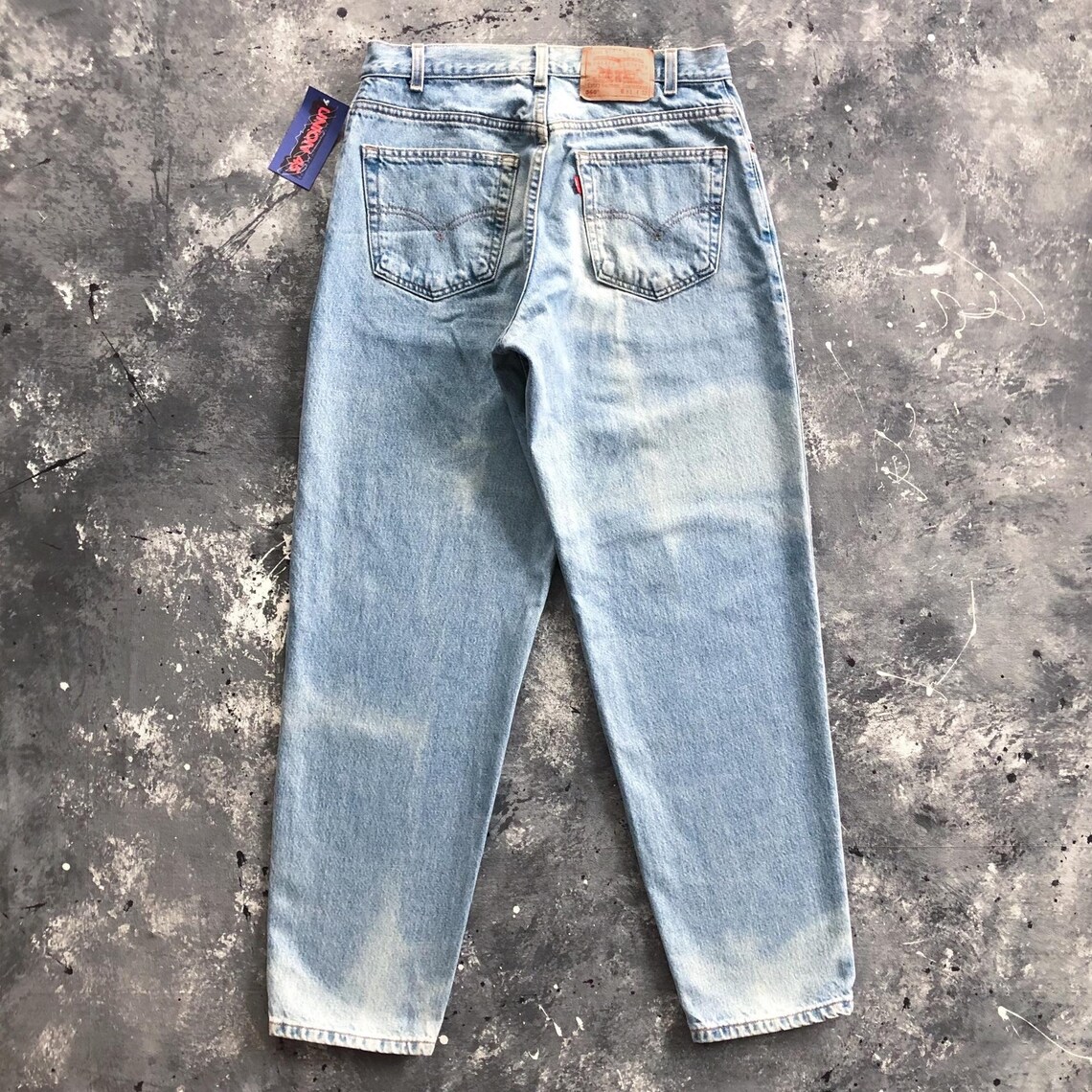 Vintage Levis 560 Loose Fit Tapered Leg Jeans Sun Faded Light Etsy
