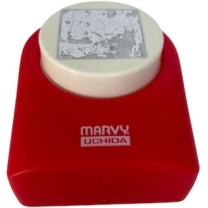 Marvy Uchida Square Craft Paper Punch Tool Shape Red 1.5 inch Scrapbooking Card Making