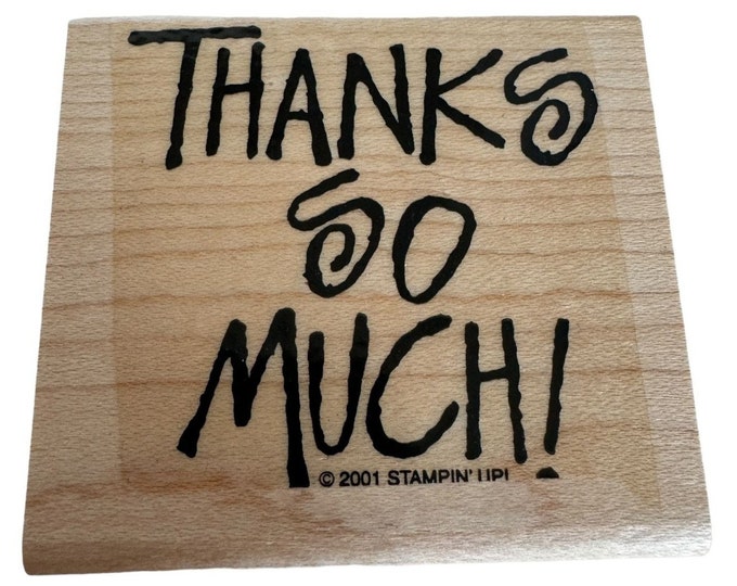 Stampin up Rubber Stamp Thanks so Much Thank You Card Making Words Bold ...