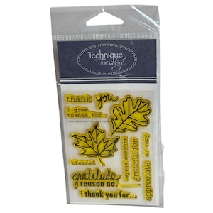 Technik PVC Stempel Set Gesegnet Danksagung Danksagung Gesegnet