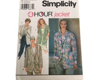 Simplicity Sewing Pattern 9443 Misses Jacket Blazer Career Casual Sz 10-16 Uncut