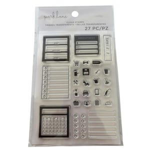 Park Lane Clear Stamps Acrylic Planner Calendar Health Journaling Schedule Date