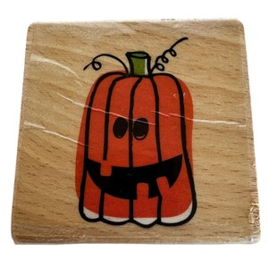 Studio G-stempel Halloween-pompoen scheve tand Glimlach Jack-O-Lantern Craft