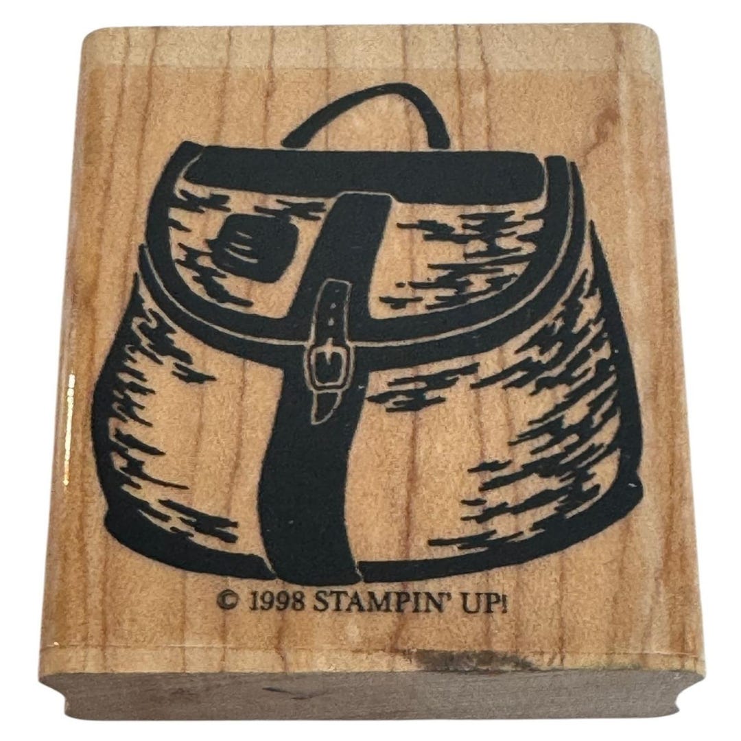 Stampin up Wooden Rubber Stamp Backpack Travel Bag Fashion Accessory ...