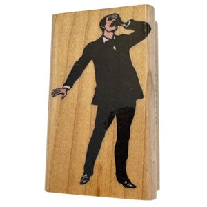 Inkadinkado Stempel Vintage Gentleman Silhouette Verärgerung Steampunk Mann