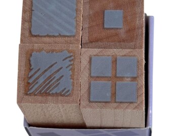 Zestaw stempli gumowych Hero Arts Tiny Blocks Mini Micro Background Designs Cardmaking Crafts LL803