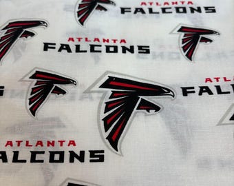 Tela de algodón para coser, ideal para fanáticos de los Atlanta Falcons, la NFL o para la guarida del hombre. Corte a medida.