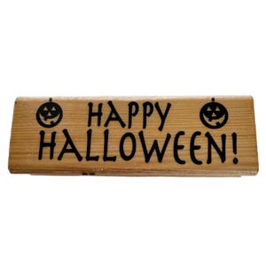 Craft slimme rubberen stempel Happy Halloween Woorden Pompoenen Jack-O-Lantern Craft
