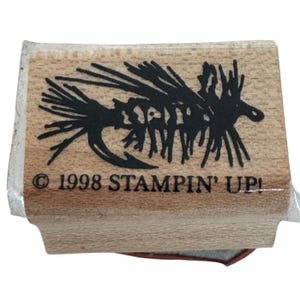 Sello de goma Stampin Up: Aparejos de pesca, anzuelo, tarjetas para el Día del Padre, verano